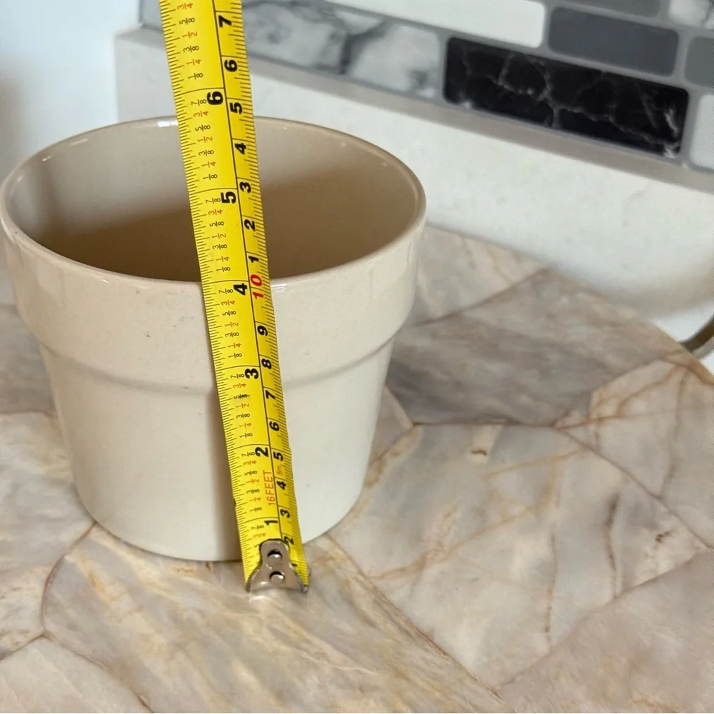 IKEA Cream Ceramic Planter